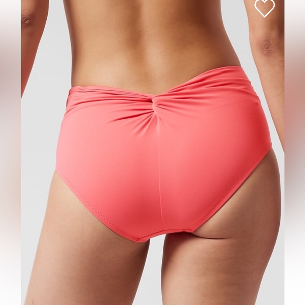 Athleta Coral High-Waist Bikini Bottoms